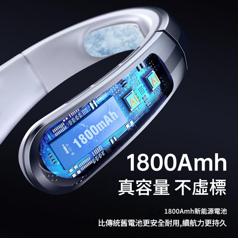 2026新款 靜音掛脖風扇 隨身小風扇【台灣現貨】USB充電 無葉防捲髮 戶外運動/通勤 - 圖片 3