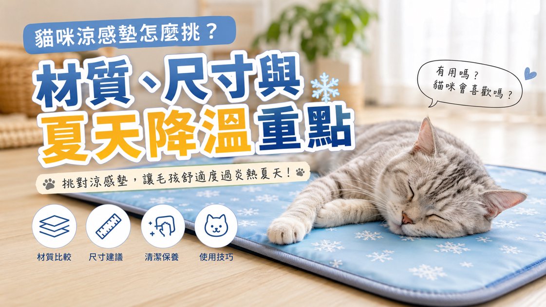 貓咪涼感墊怎麼挑？一次了解材質、尺寸與夏天降溫重點