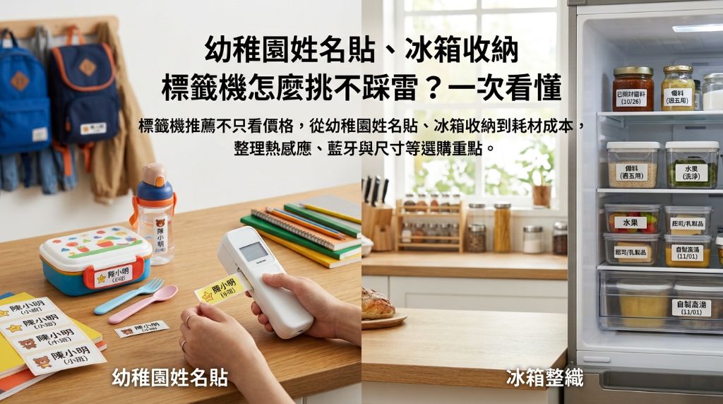 幼稚園姓名貼、冰箱收納標籤機怎麼挑不踩雷？一次看懂