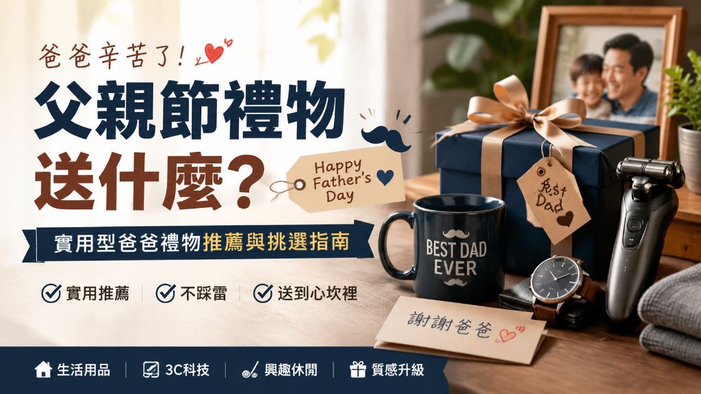 父親節禮物送什麼？實用型爸爸禮物推薦與挑選指南，不踩雷送到心坎裡