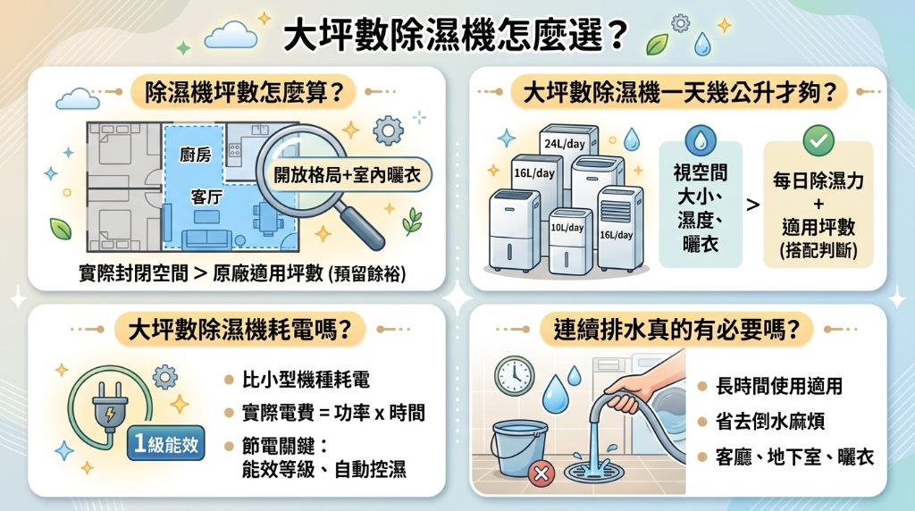 FAQ:大坪數除濕機怎麼選