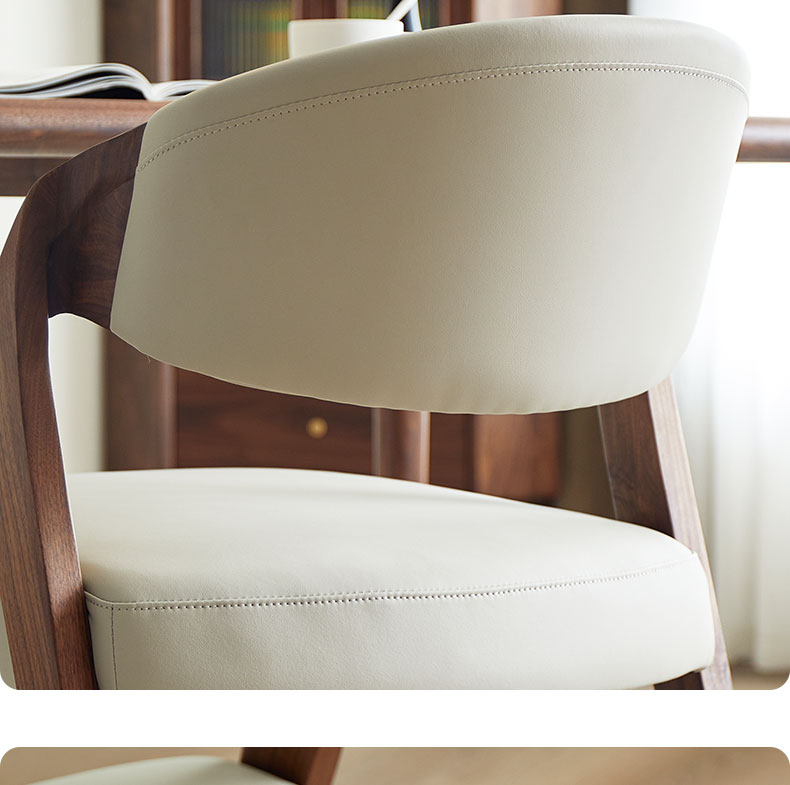 北歐時光實木簡約現代餐椅中古風靠背椅